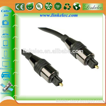 Gold Plated Metal Plug High Speed Digital Audio Fiber Toslink Cable